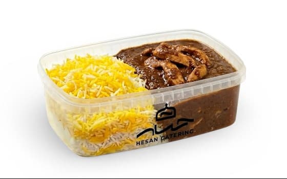 چلو خورش فسنجان با فیله مرغ