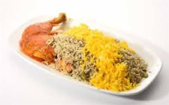 باقالی پلو با مرغ